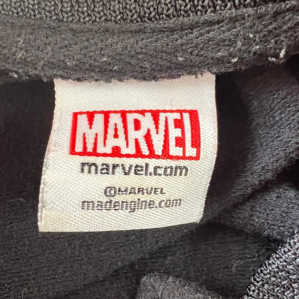 Marvel Deadpool Varsity Men’s Jacket Black Red Snap-Front Size M/L - Picture 5 of 11